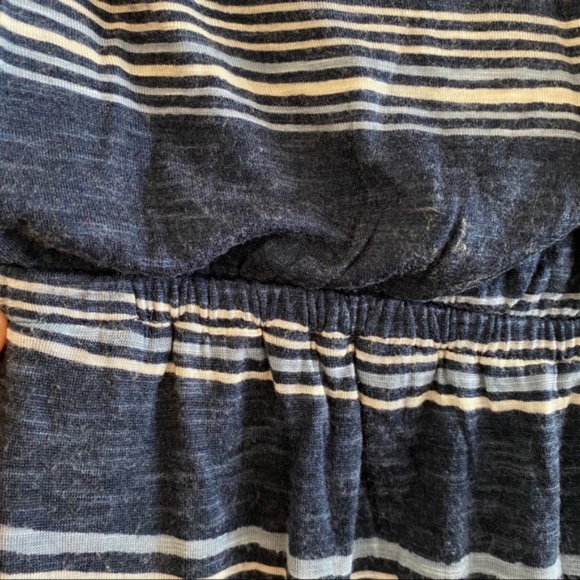 Splendid Navy & White Safari Stripe Maxi Dress Small - Picture 4 of 9